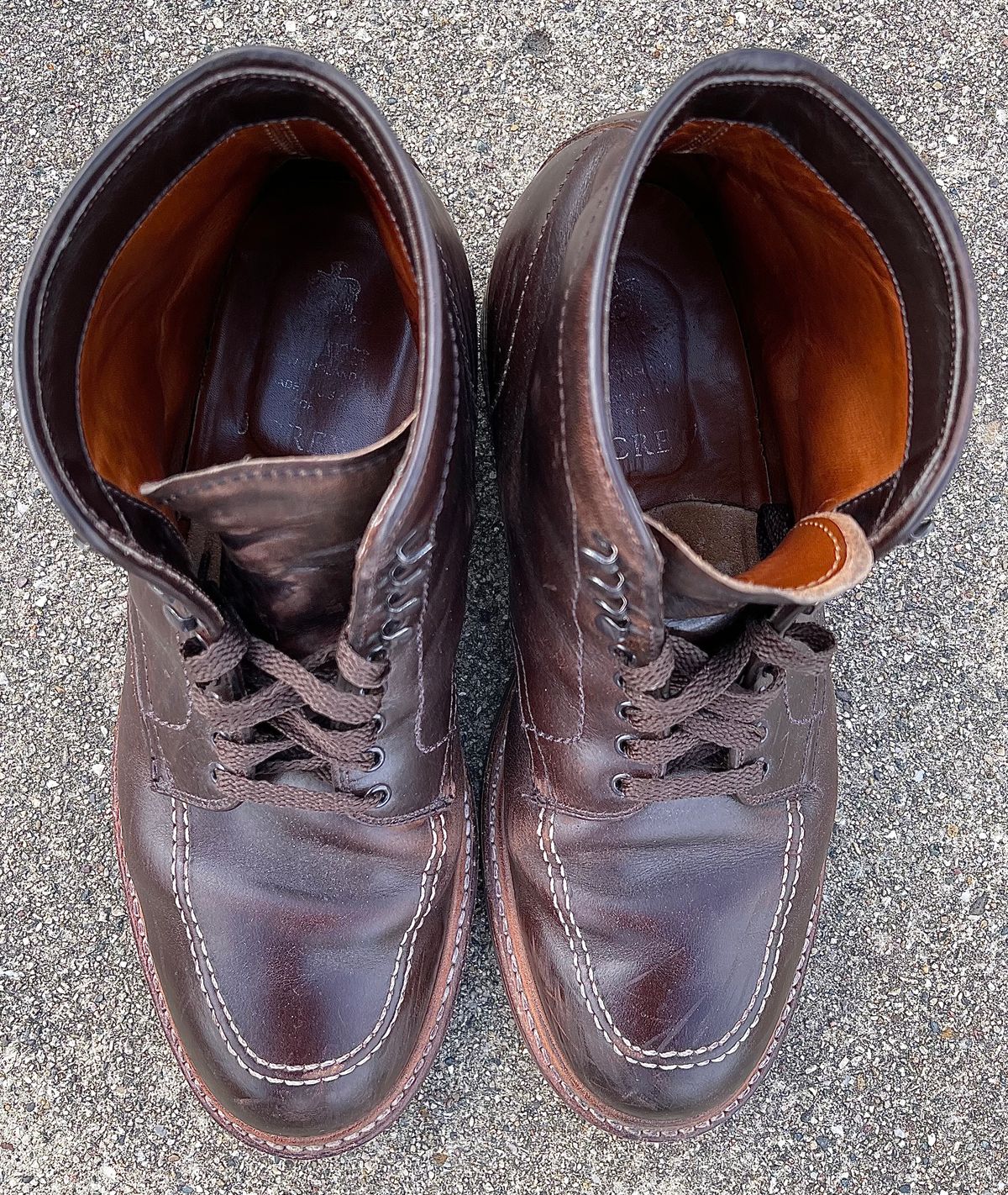 Photo by ThisIsFrankLucas on March 5, 2023 of the Alden Indy Boot in Horween Brown Chromexcel.