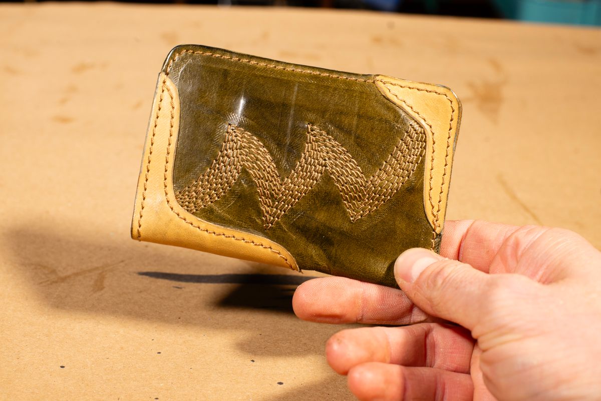 Photo by davecorey on November 4, 2025 of the Oldspeed MFG Western Wallet in Wickett & Craig Olive Traditional Harness.