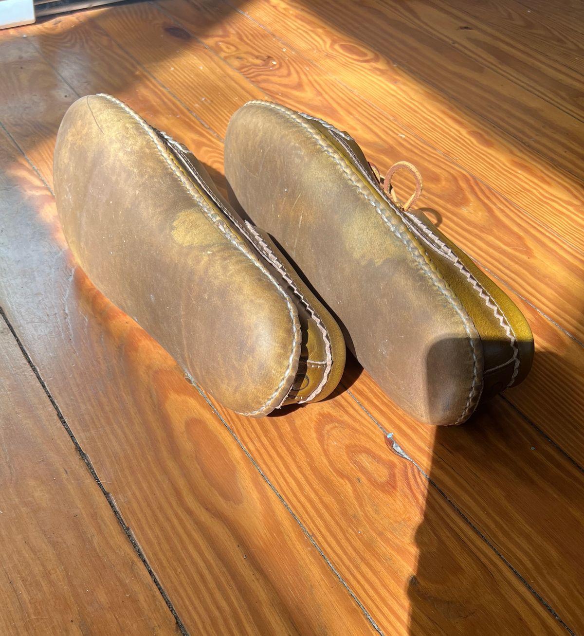 Photo by davecorey on October 5, 2025 of the Quoddy Blucher in Horween Olive Chromexcel.