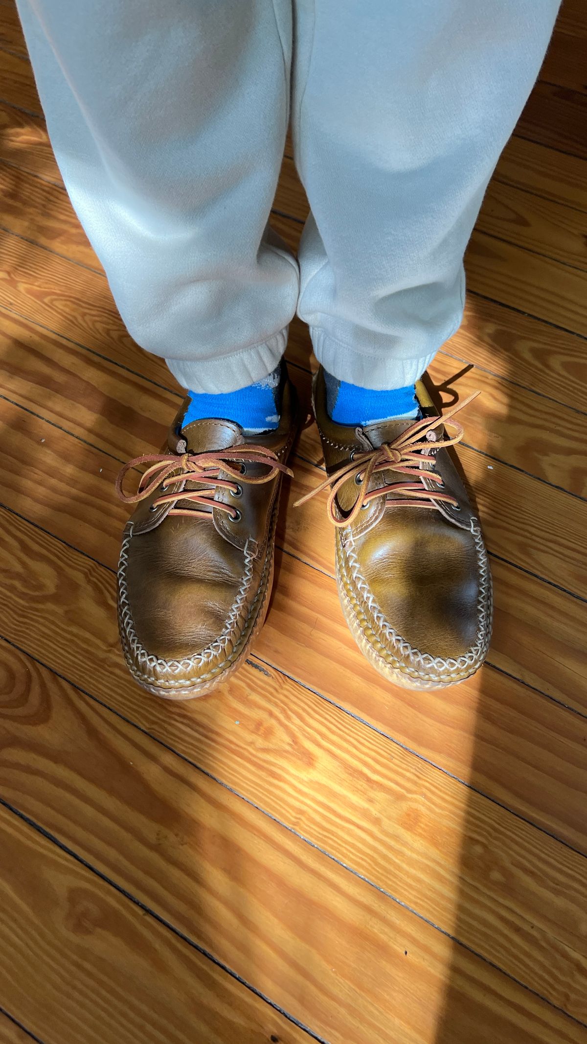 Photo by davecorey on October 20, 2025 of the Quoddy Blucher in Horween Olive Chromexcel.