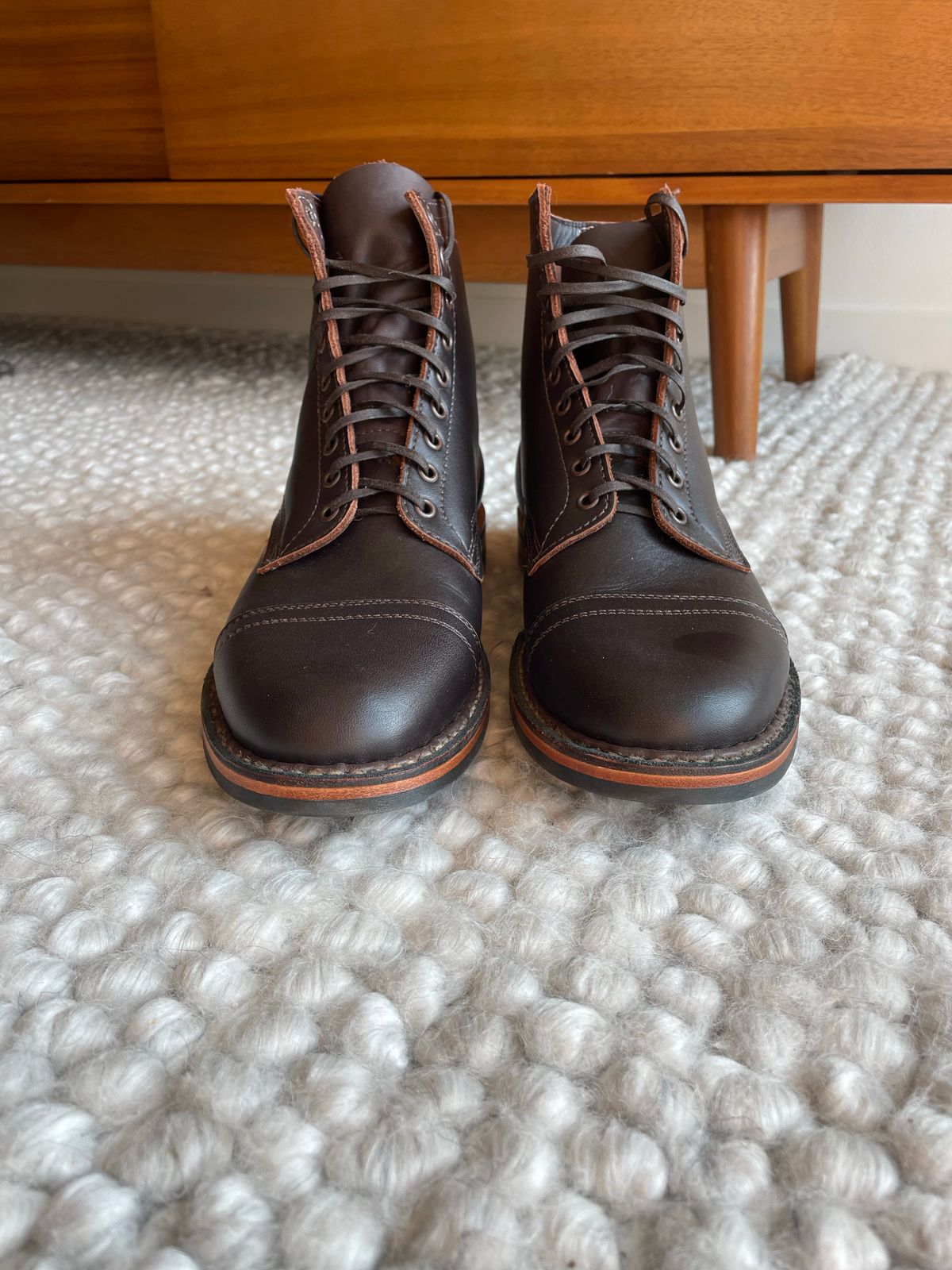 Photo by Matt on October 1, 2022 of the White's MP-Sherman Toe Cap in Seidel Brown Dress.
