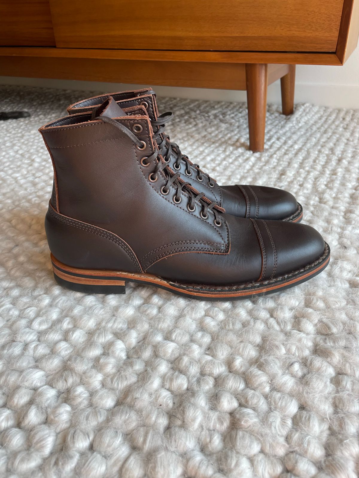 Photo by Matt on October 1, 2022 of the White's MP-Sherman Toe Cap in Seidel Brown Dress.