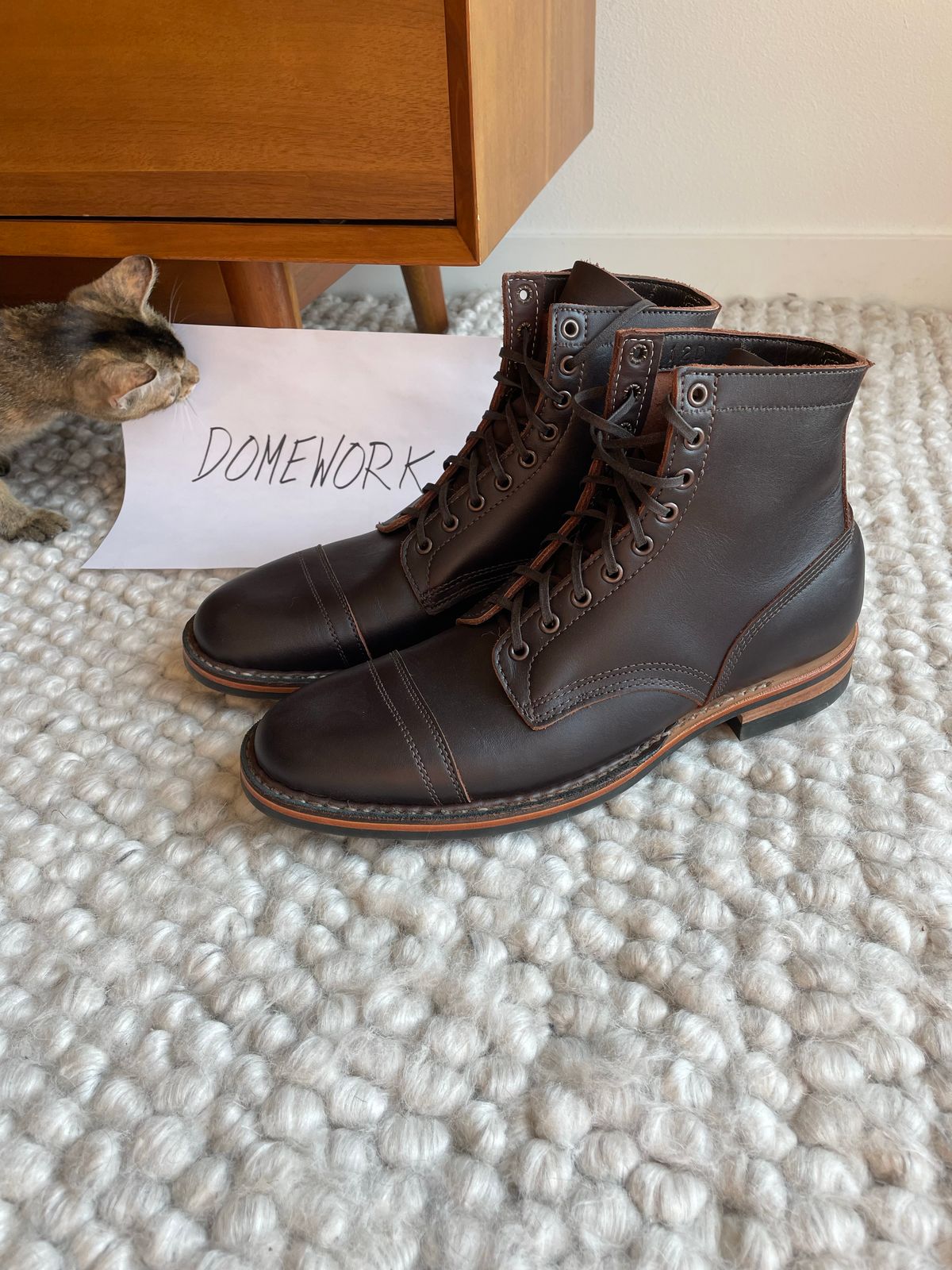 Photo by Matt on October 1, 2022 of the White's MP-Sherman Toe Cap in Seidel Brown Dress.