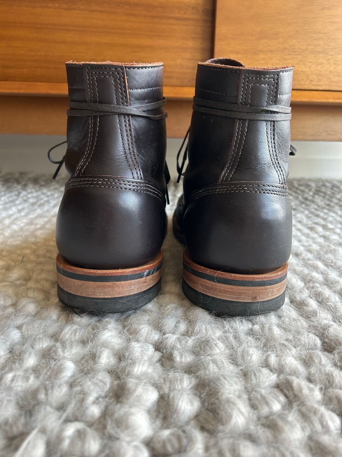 Photo by Matt on November 1, 2022 of the White's MP-Sherman Toe Cap in Seidel Brown Dress.