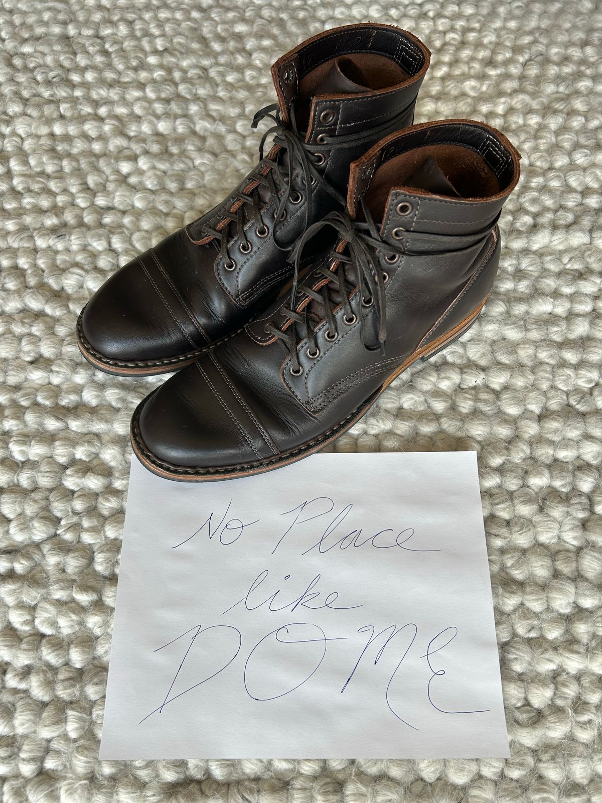Photo by Matt on November 1, 2022 of the White's MP-Sherman Toe Cap in Seidel Brown Dress.