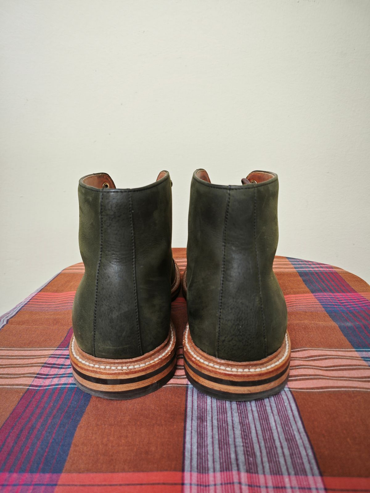 Photo by iMail on November 1, 2023 of the Grant Stone Cap Toe Boot in C.F. Stead Forest Kudu.
