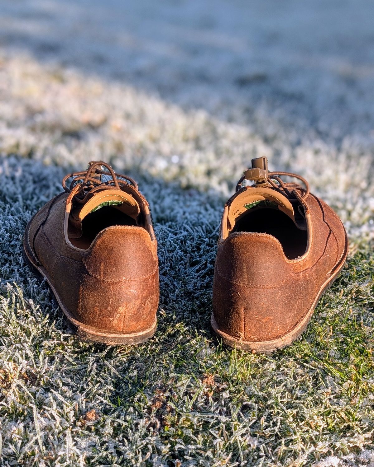 Photo by andrewturriff on December 2, 2024 of the Turriff Functional Footwear C-01 Anatomical Outdoor Shoe in C.F. Stead Prairie Waxy Commander.