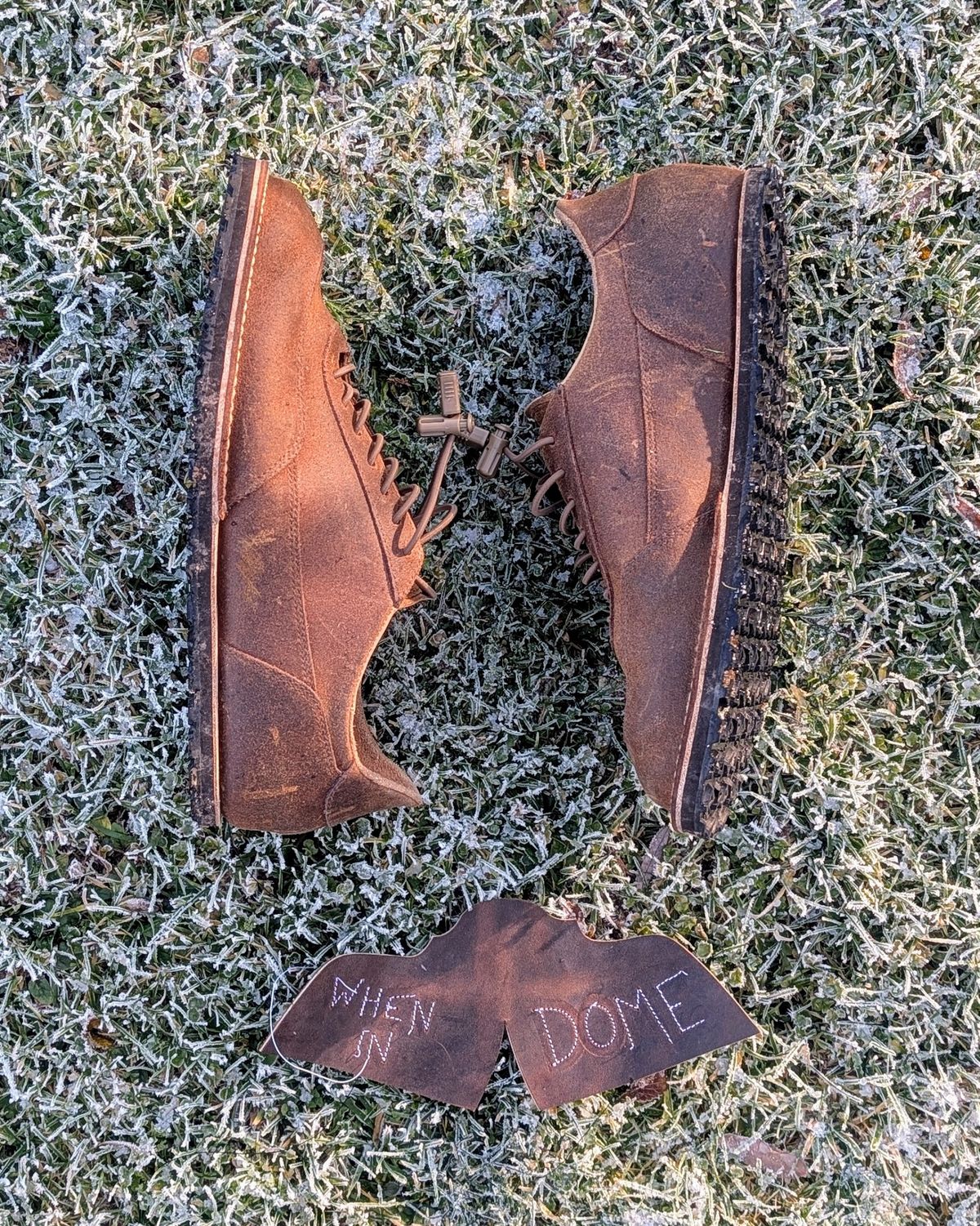 Photo by andrewturriff on December 2, 2024 of the Turriff Functional Footwear C-01 Anatomical Outdoor Shoe in C.F. Stead Prairie Waxy Commander.