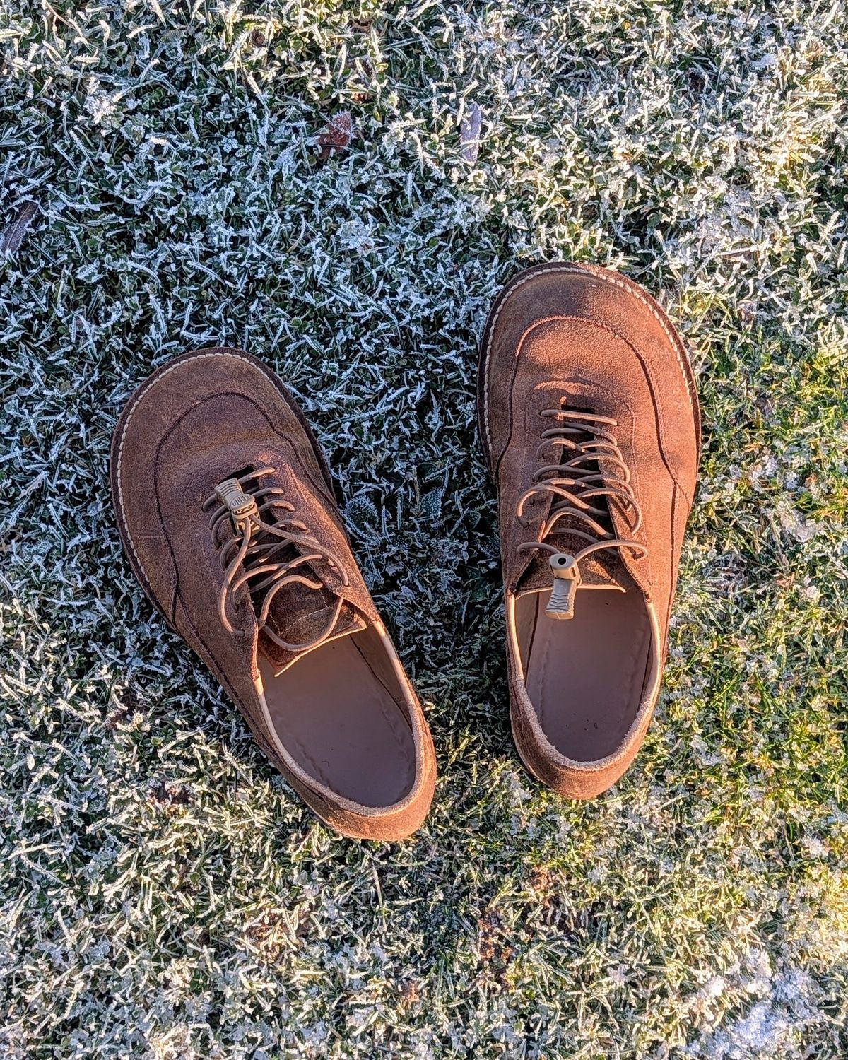 Photo by andrewturriff on December 2, 2024 of the Turriff Functional Footwear C-01 Anatomical Outdoor Shoe in C.F. Stead Prairie Waxy Commander.