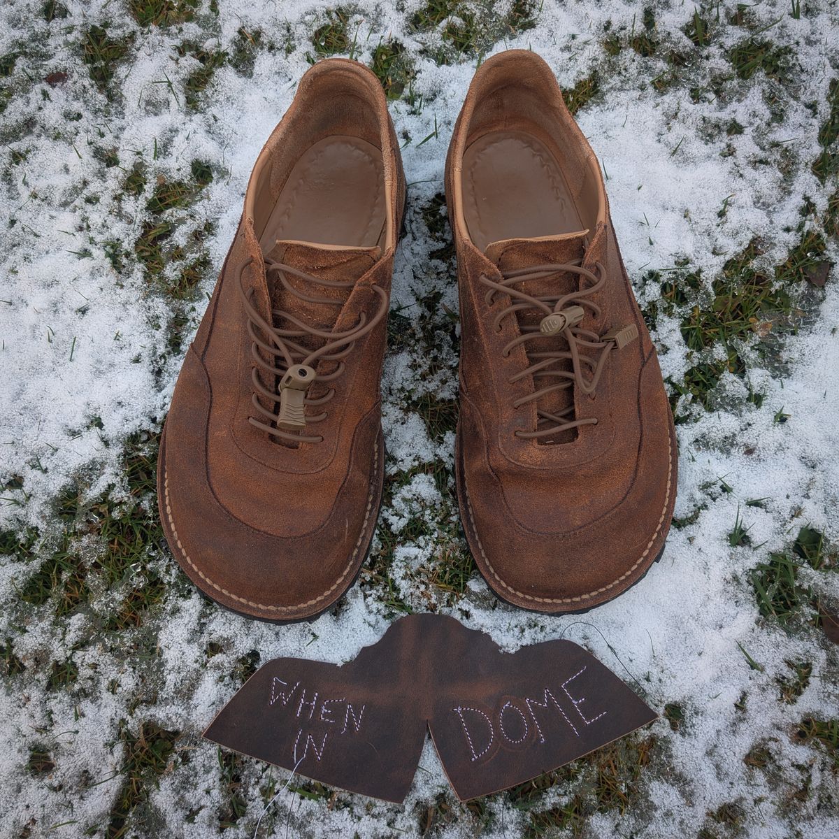 Photo by andrewturriff on January 3, 2025 of the Turriff Functional Footwear C-01 Anatomical Outdoor Shoe in C.F. Stead Prairie Waxy Commander.