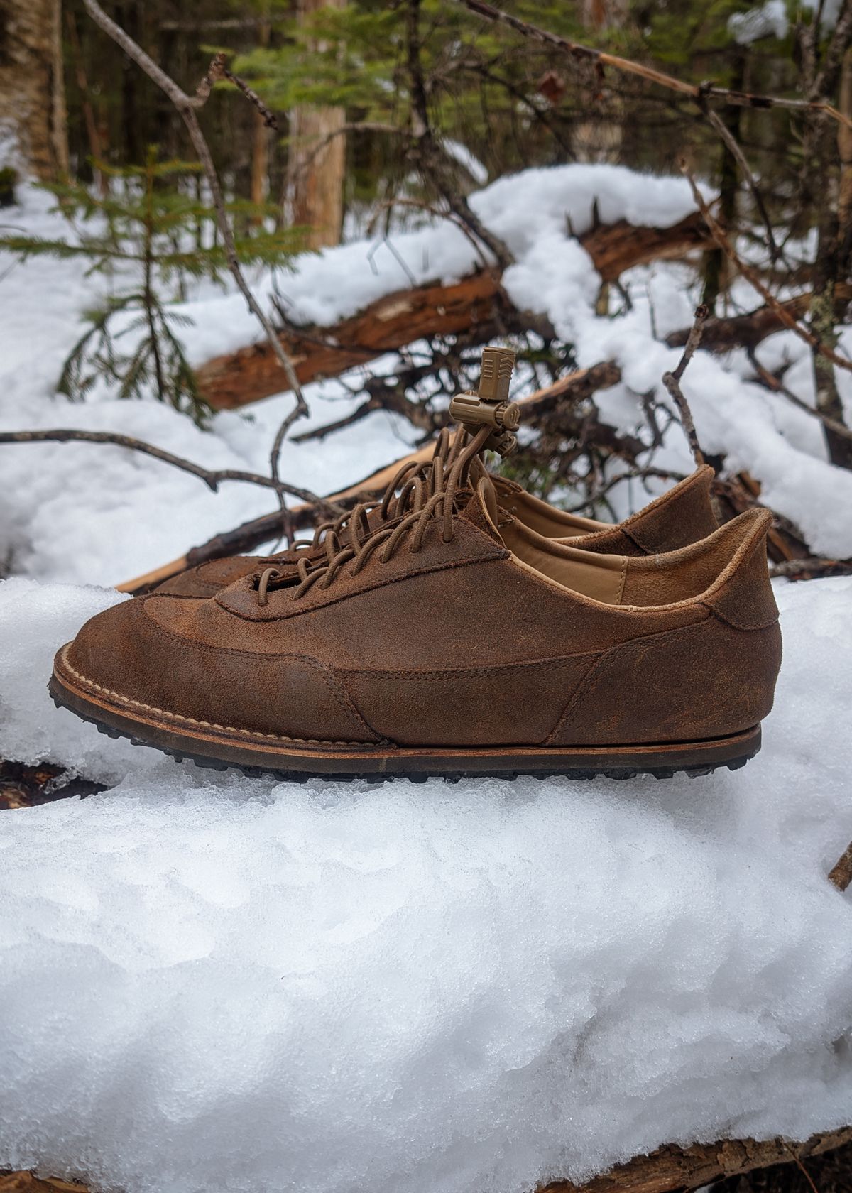 Photo by andrewturriff on February 7, 2025 of the Turriff Functional Footwear C-01 Anatomical Outdoor Shoe in C.F. Stead Prairie Waxy Commander.