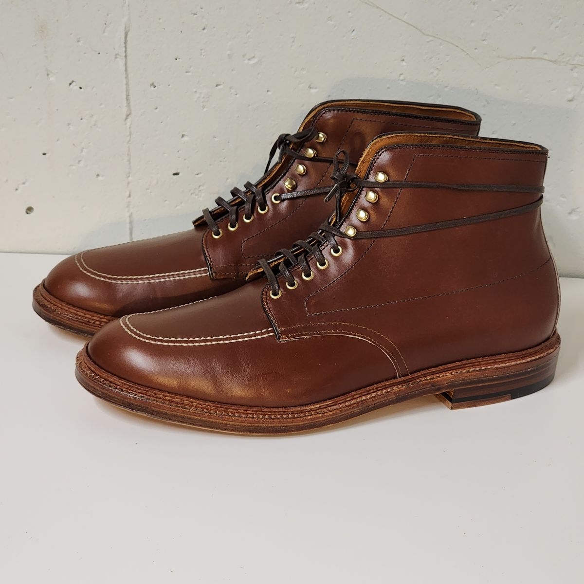 Photo by Indy369 on October 1, 2023 of the Alden Indy Boot in Madison Brown Calfskin.