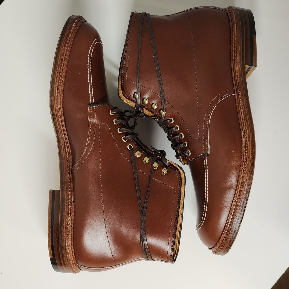 Photo by Indy369 on October 1, 2023 of the Alden Indy Boot in Madison Brown Calfskin.