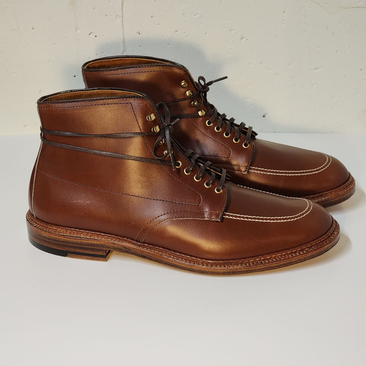Photo by Indy369 on October 1, 2023 of the Alden Indy Boot in Madison Brown Calfskin.
