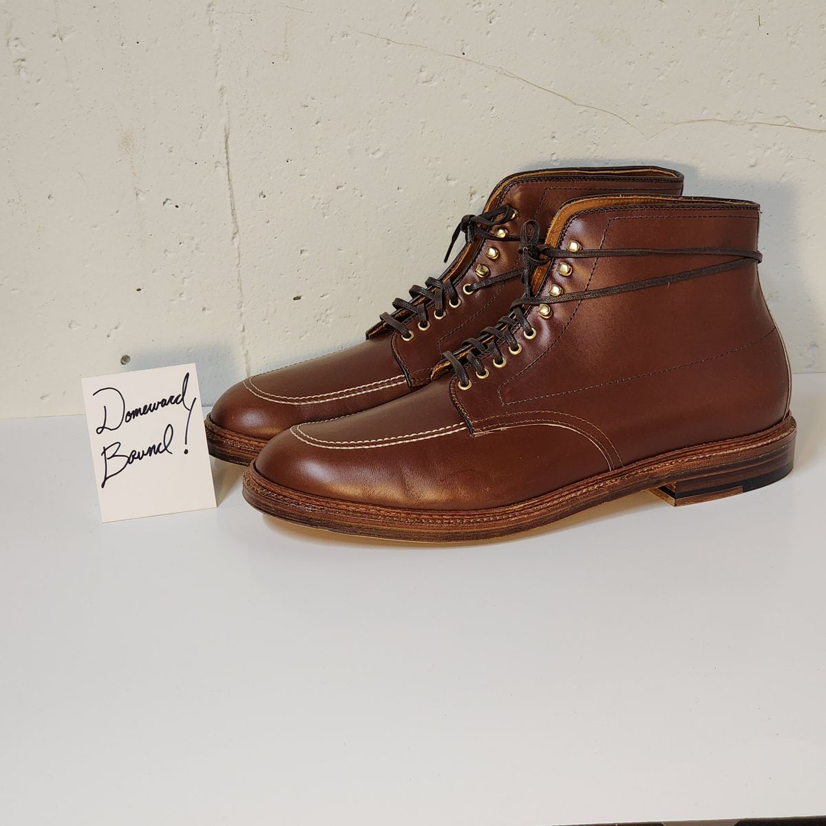 Photo by Indy369 on October 1, 2023 of the Alden Indy Boot in Madison Brown Calfskin.
