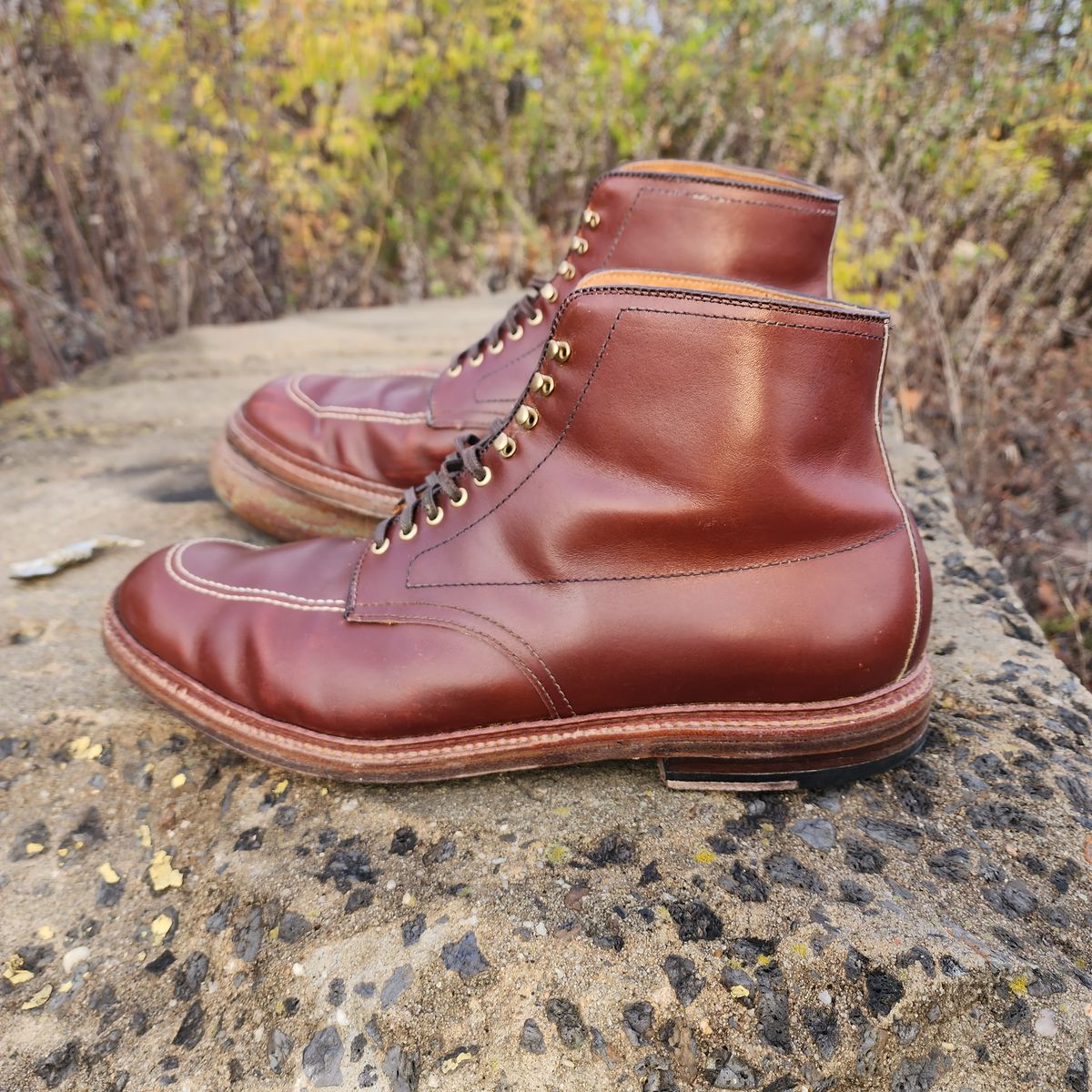 Photo by Indy369 on November 5, 2023 of the Alden Indy Boot in Madison Brown Calfskin.