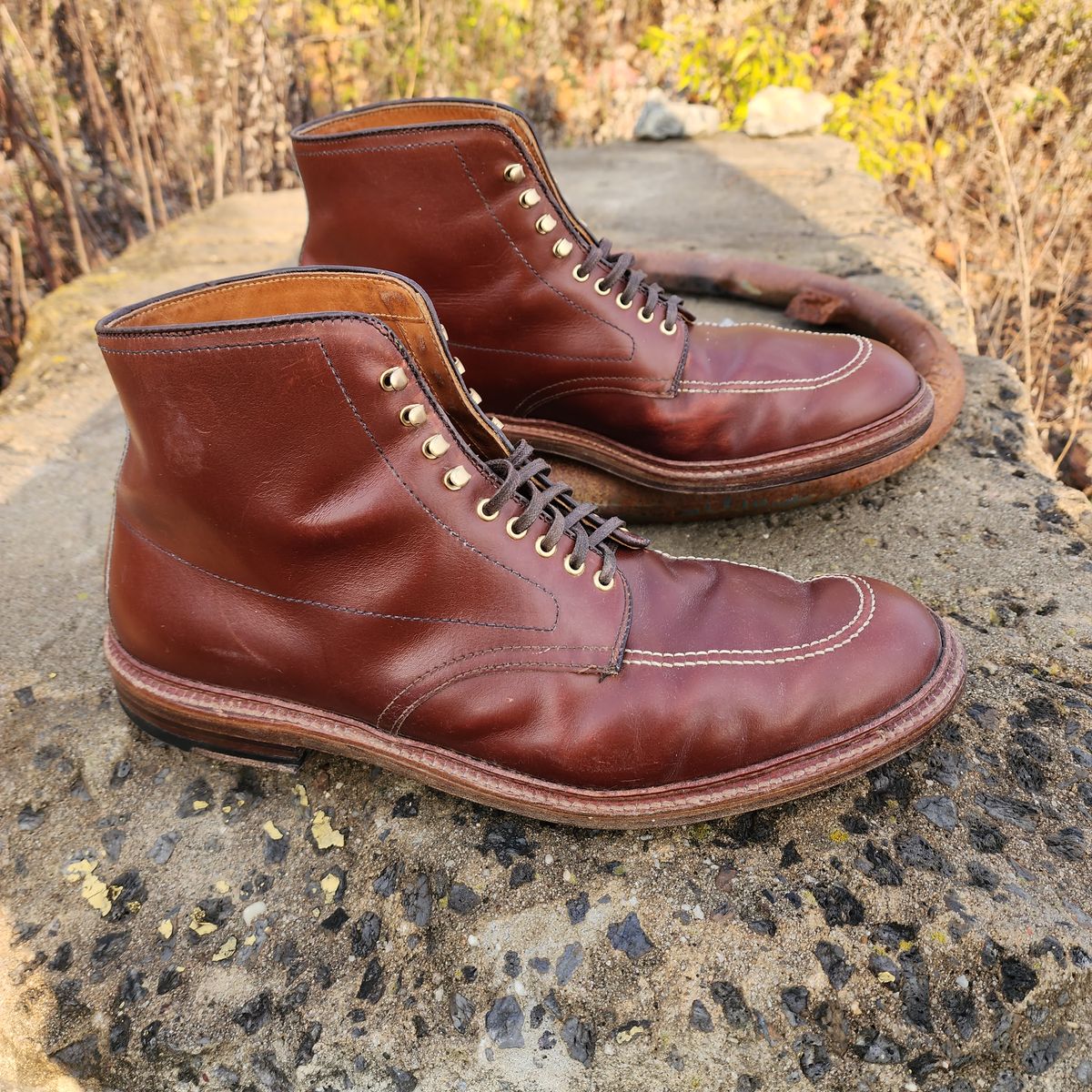 Photo by Indy369 on November 5, 2023 of the Alden Indy Boot in Madison Brown Calfskin.