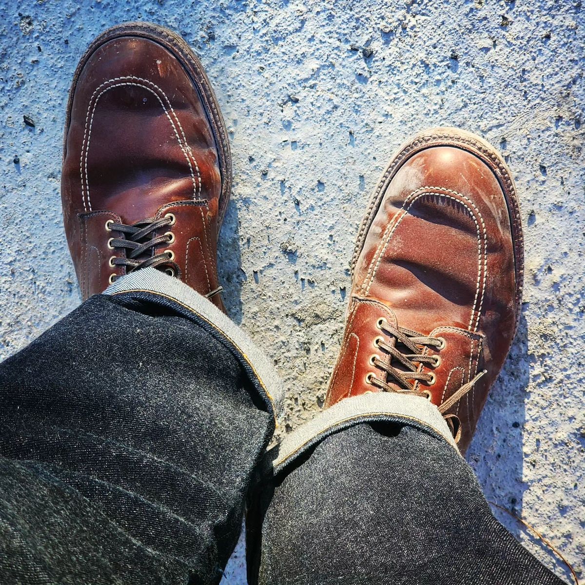 Photo by Indy369 on November 17, 2023 of the Alden Indy Boot in Madison Brown Calfskin.