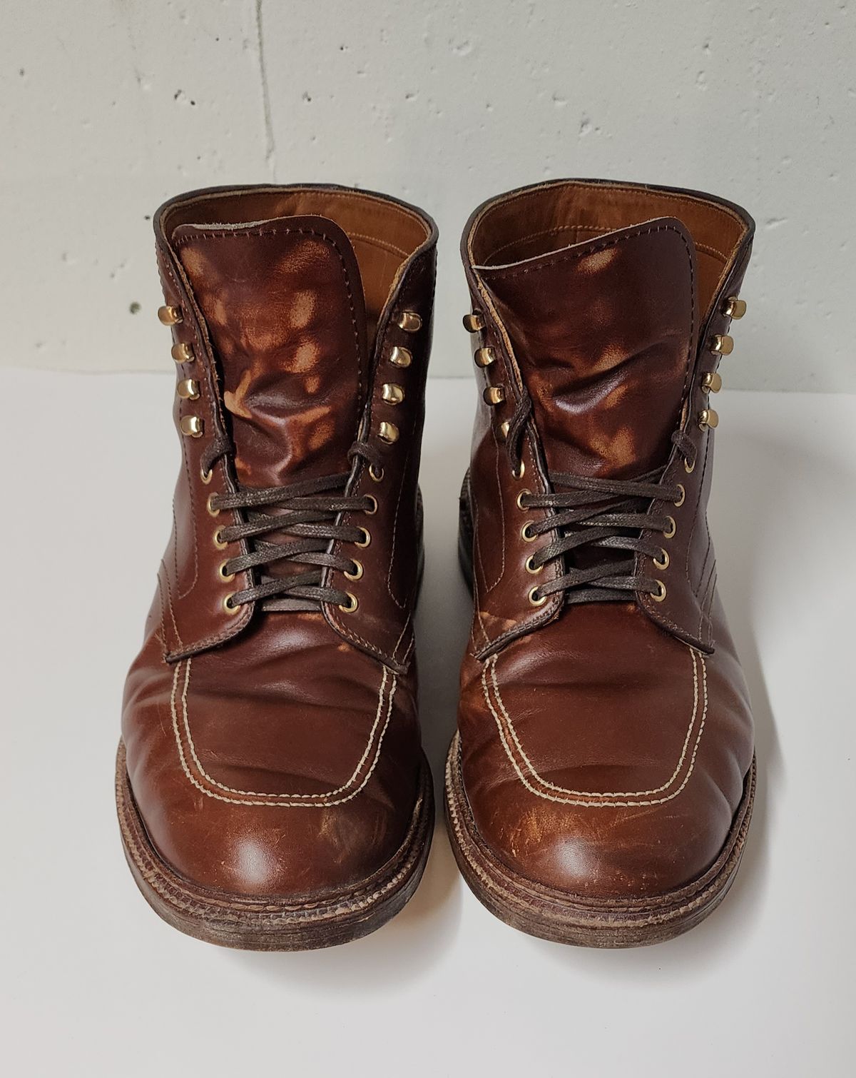Photo by Indy369 on December 5, 2023 of the Alden Indy Boot in Madison Brown Calfskin.