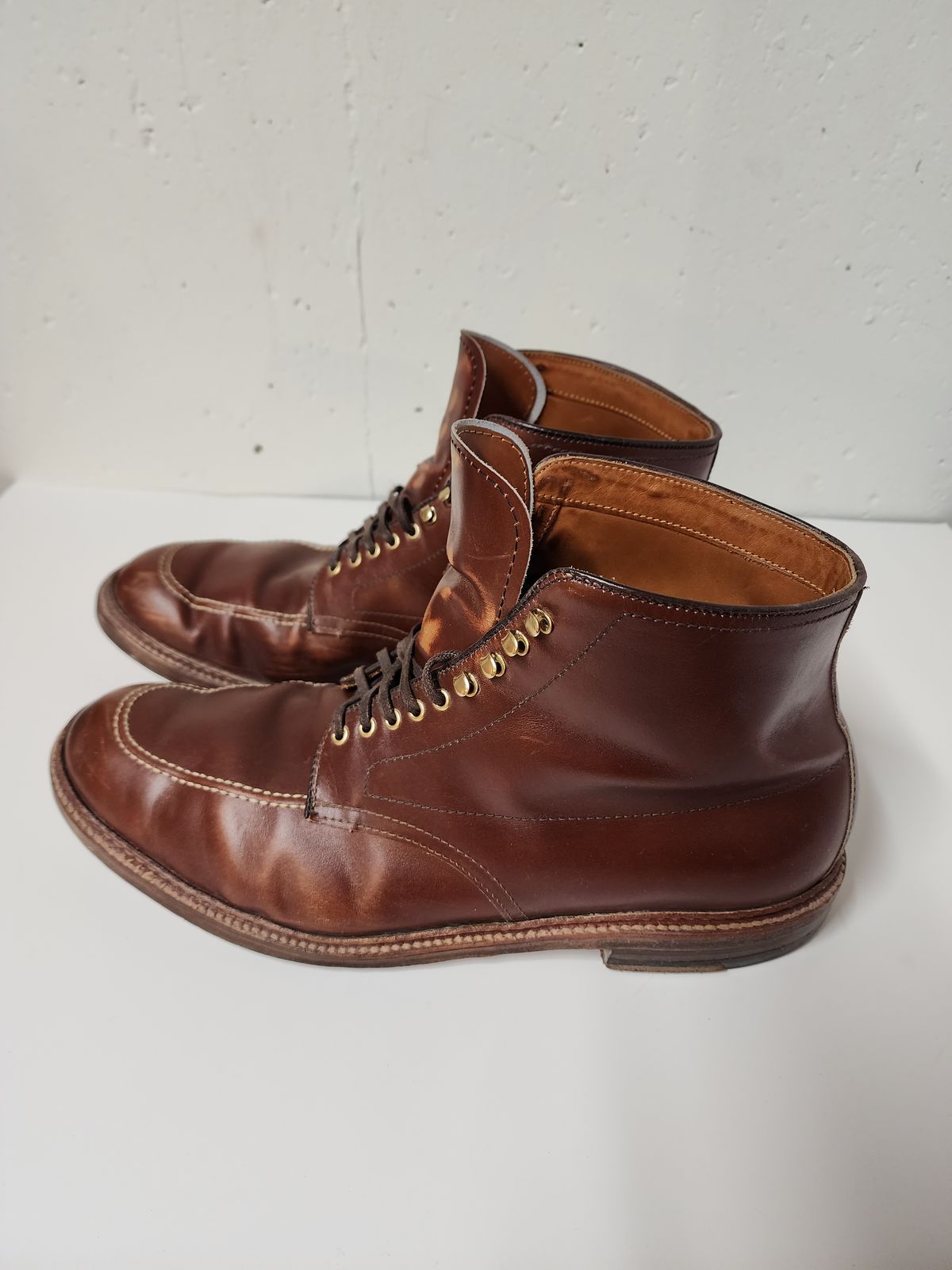 Photo by Indy369 on December 5, 2023 of the Alden Indy Boot in Madison Brown Calfskin.