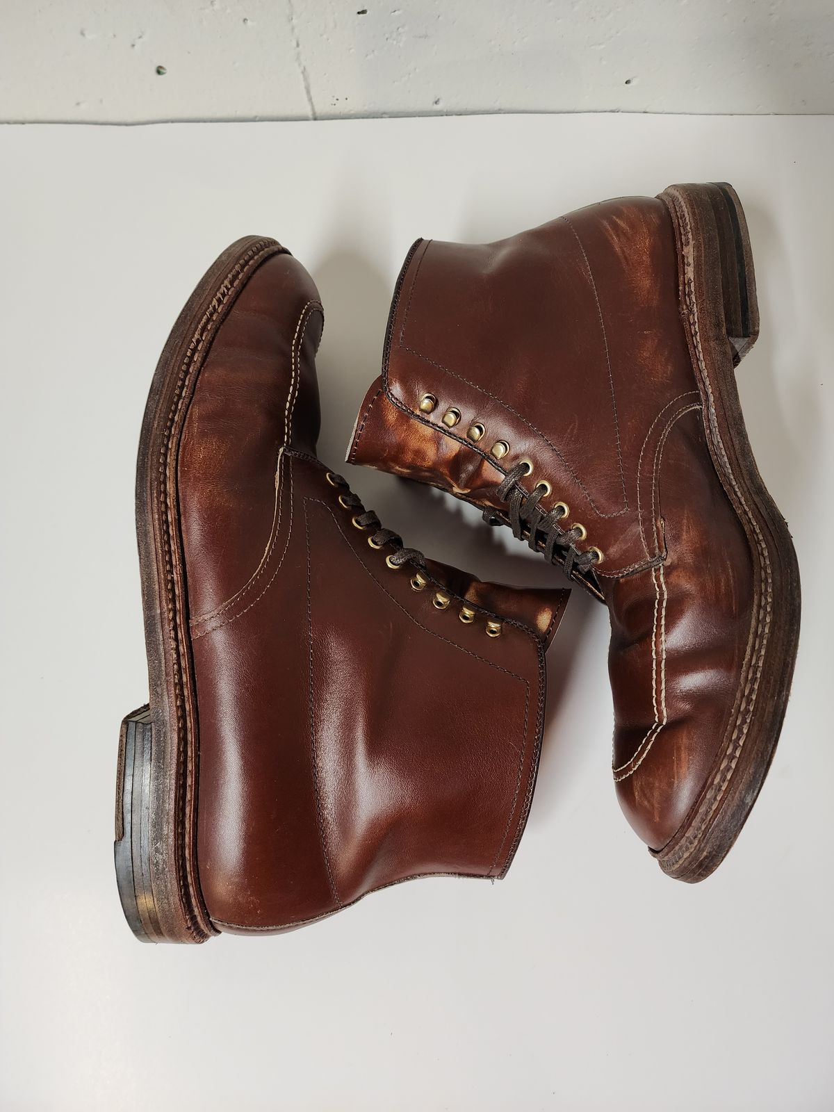 Photo by Indy369 on December 5, 2023 of the Alden Indy Boot in Madison Brown Calfskin.