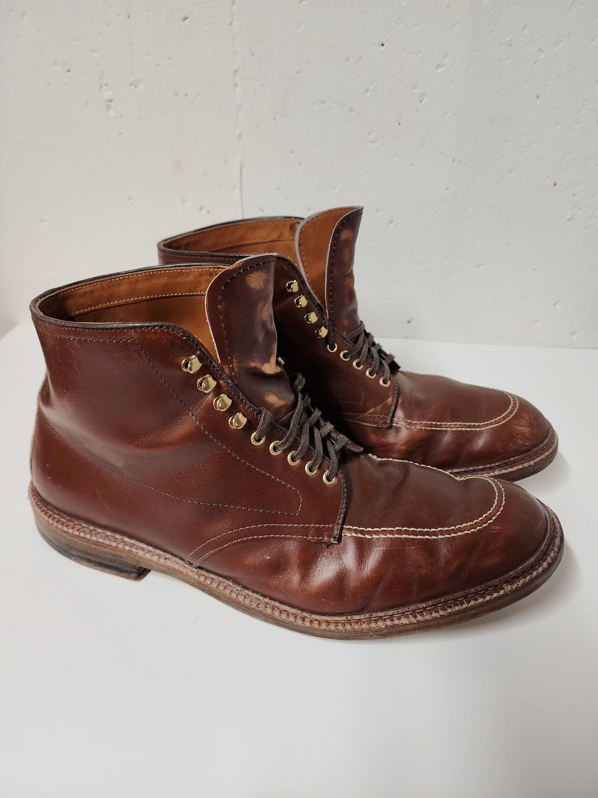 Photo by Indy369 on December 5, 2023 of the Alden Indy Boot in Madison Brown Calfskin.