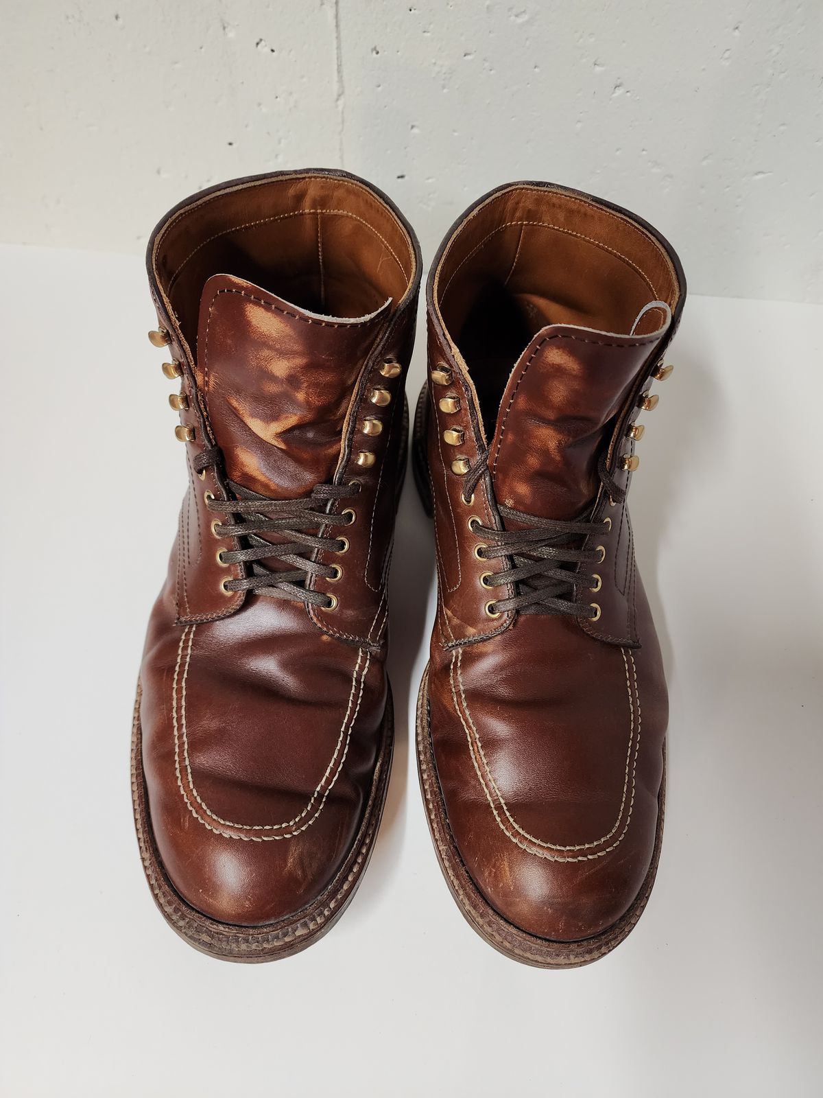 Photo by Indy369 on December 5, 2023 of the Alden Indy Boot in Madison Brown Calfskin.