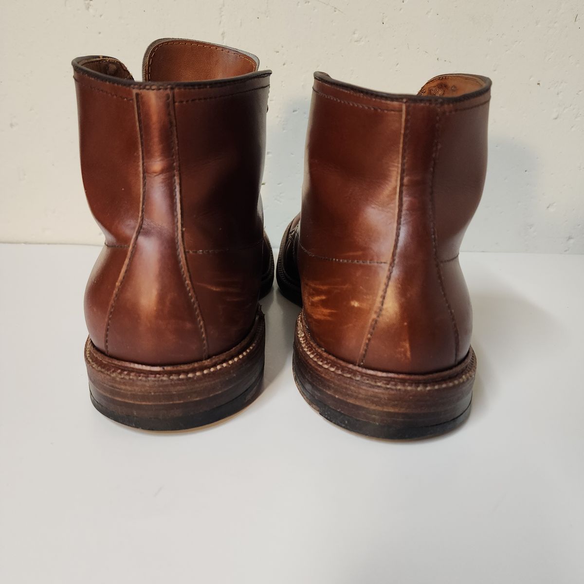 Photo by Indy369 on January 5, 2024 of the Alden Indy Boot in Madison Brown Calfskin.