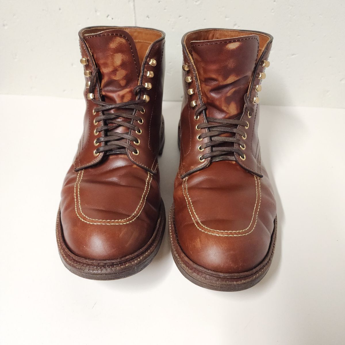Photo by Indy369 on January 5, 2024 of the Alden Indy Boot in Madison Brown Calfskin.