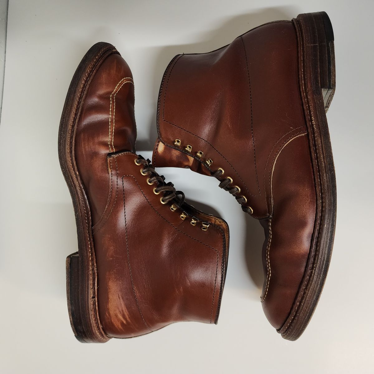 Photo by Indy369 on January 5, 2024 of the Alden Indy Boot in Madison Brown Calfskin.