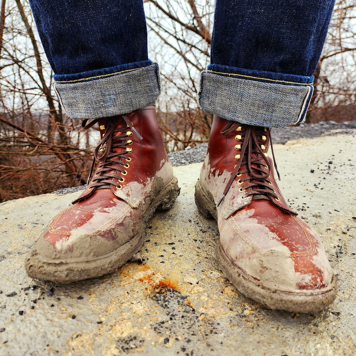 Photo by Indy369 on February 5, 2024 of the Alden Indy Boot in Madison Brown Calfskin.