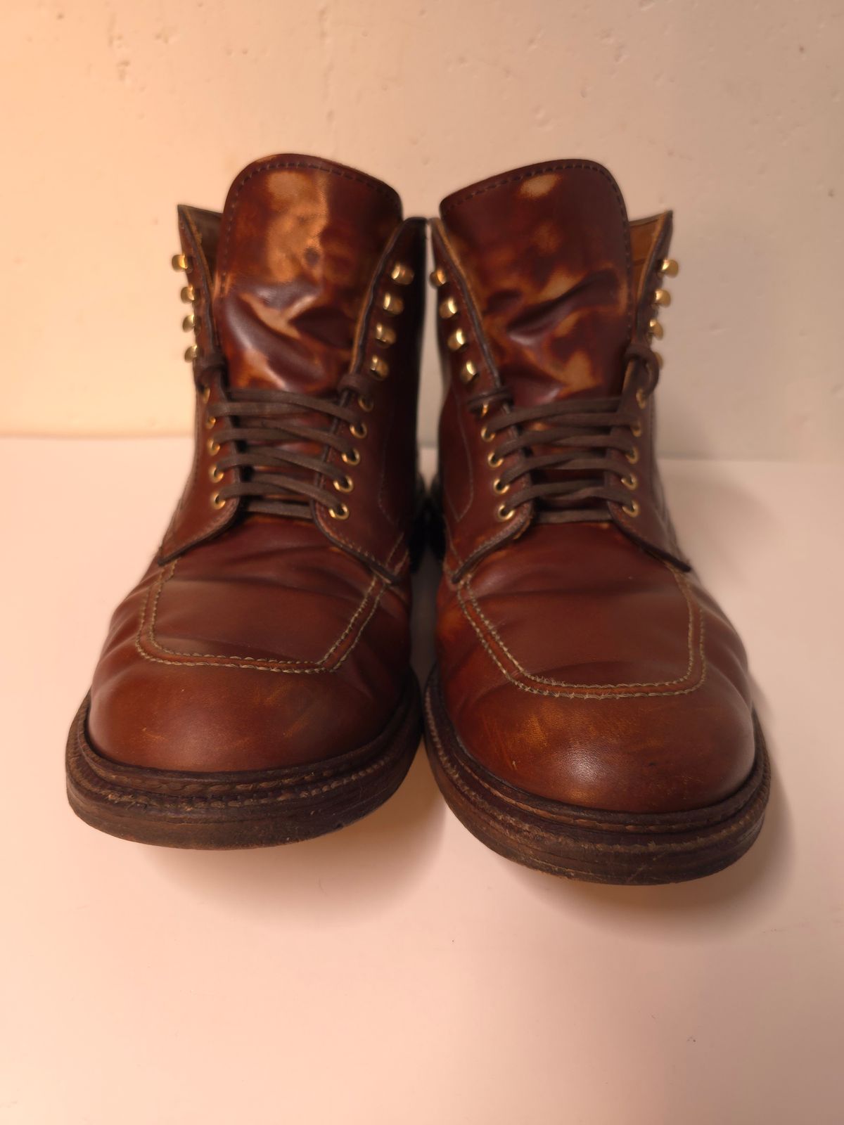 Photo by Indy369 on February 5, 2024 of the Alden Indy Boot in Madison Brown Calfskin.