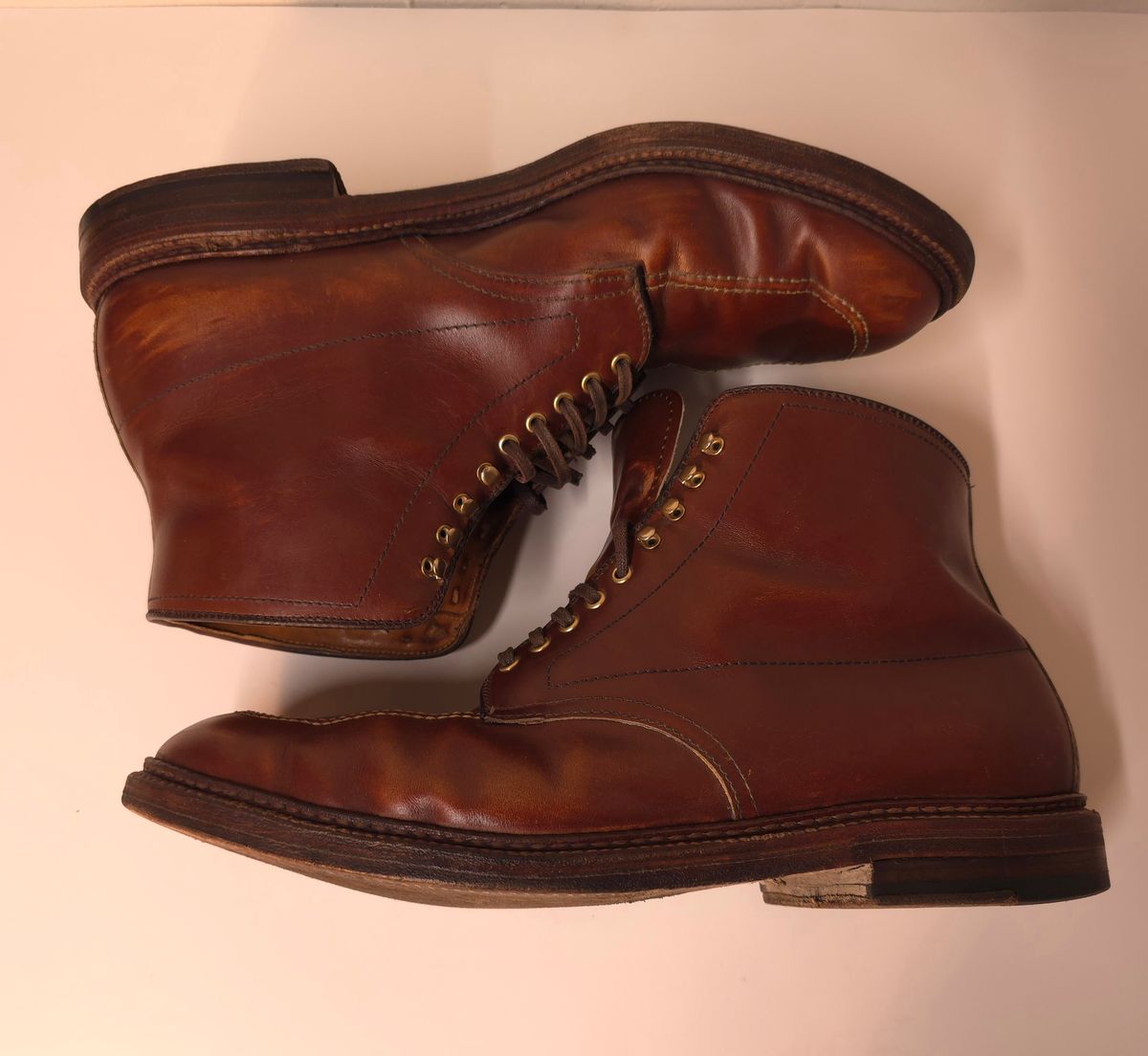 Photo by Indy369 on February 5, 2024 of the Alden Indy Boot in Madison Brown Calfskin.