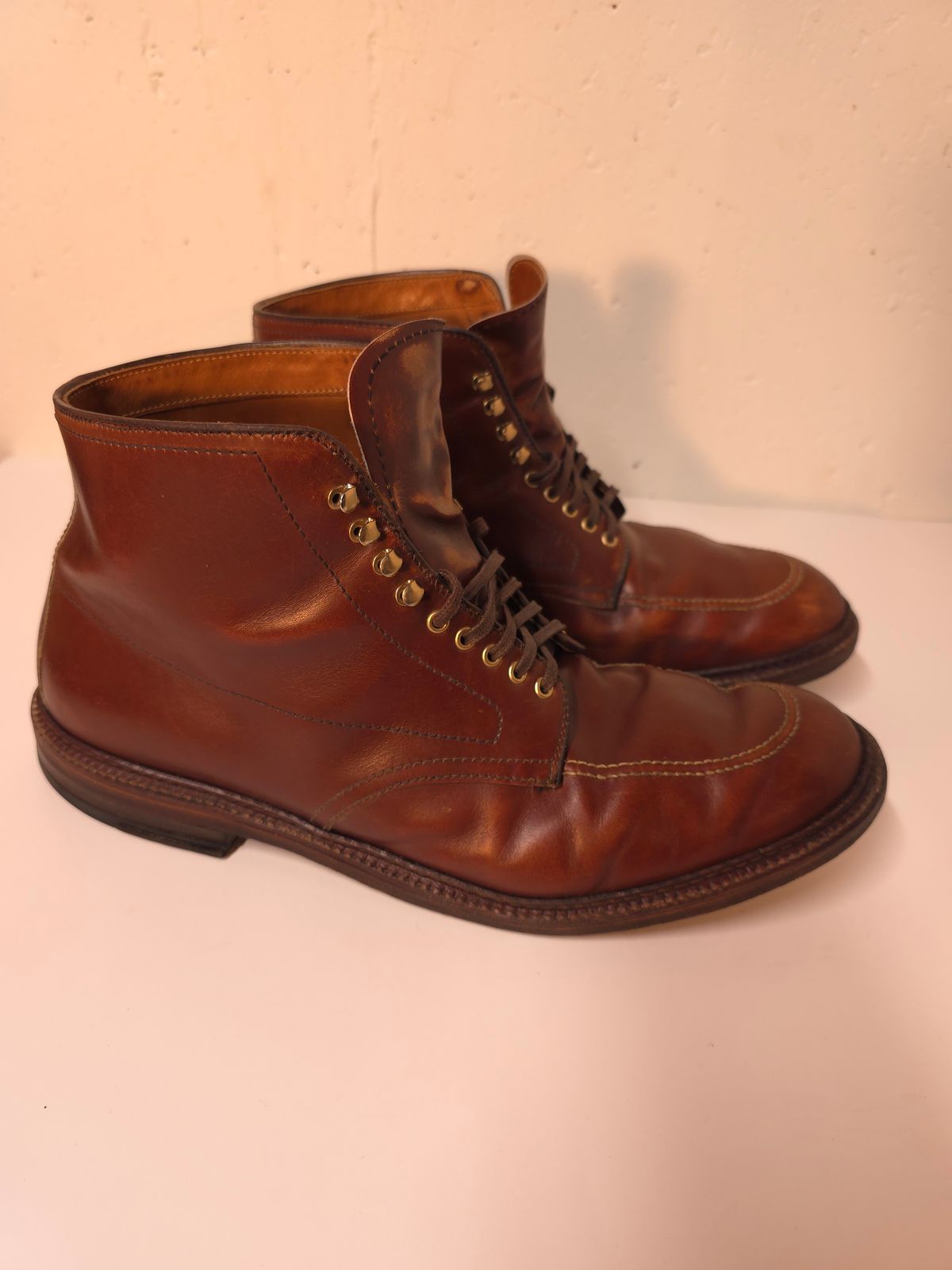 Photo by Indy369 on February 5, 2024 of the Alden Indy Boot in Madison Brown Calfskin.