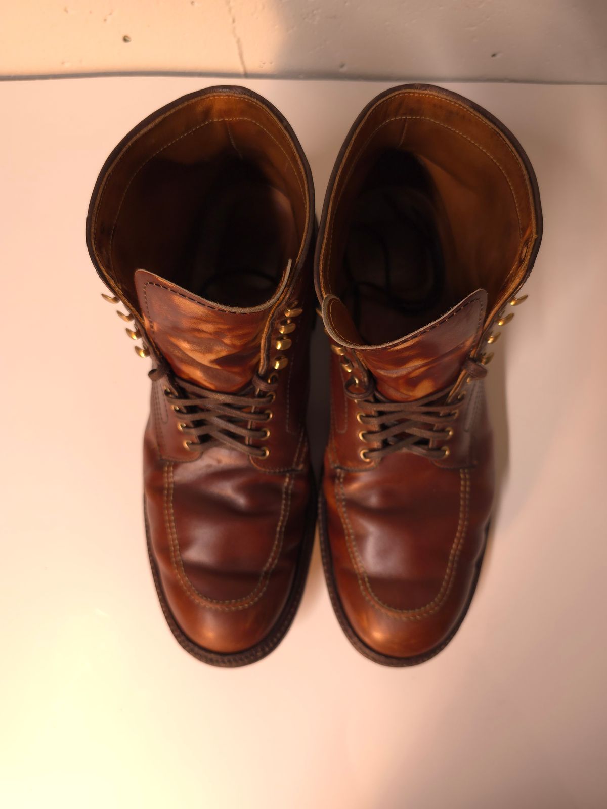 Photo by Indy369 on February 5, 2024 of the Alden Indy Boot in Madison Brown Calfskin.