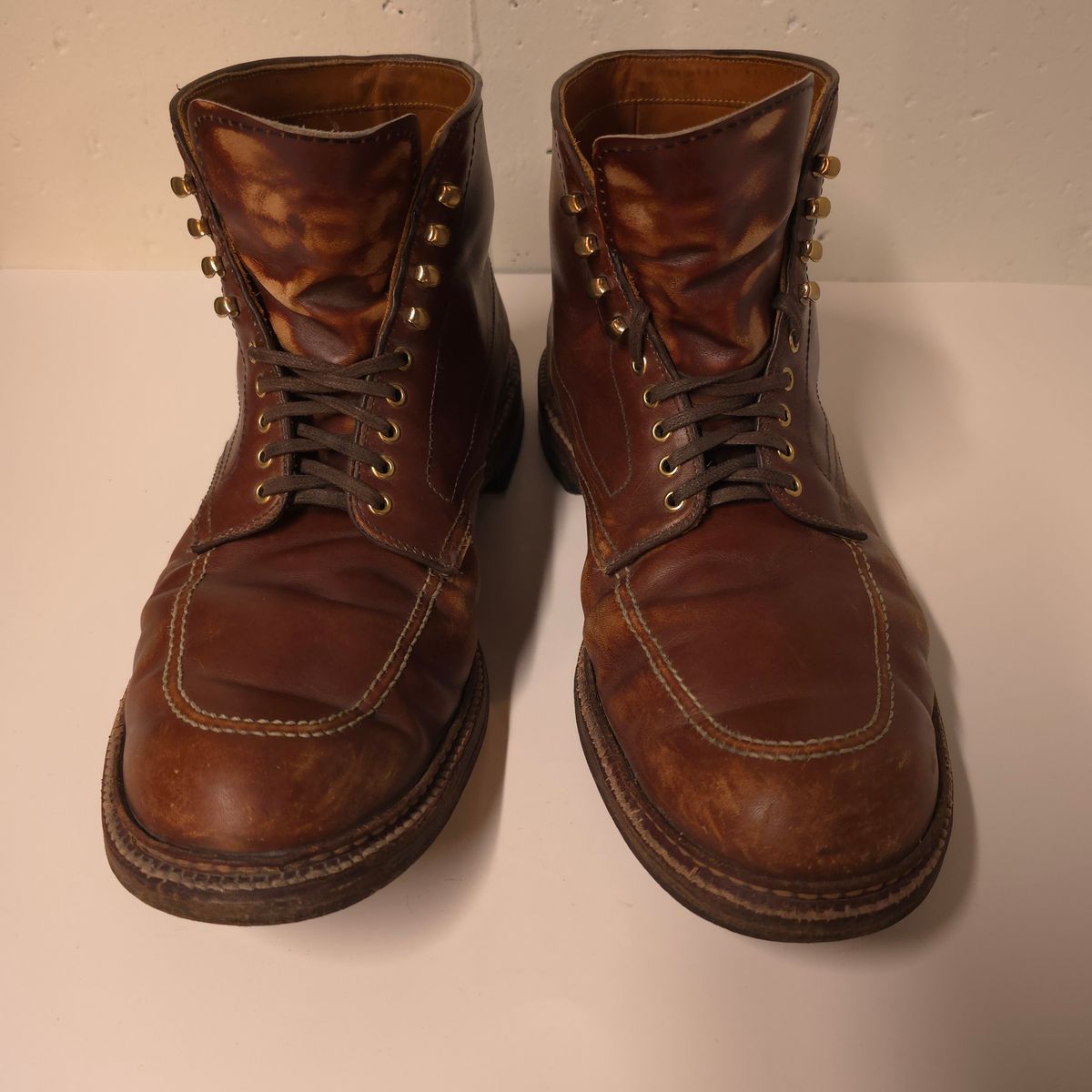 Photo by Indy369 on March 5, 2024 of the Alden Indy Boot in Madison Brown Calfskin.