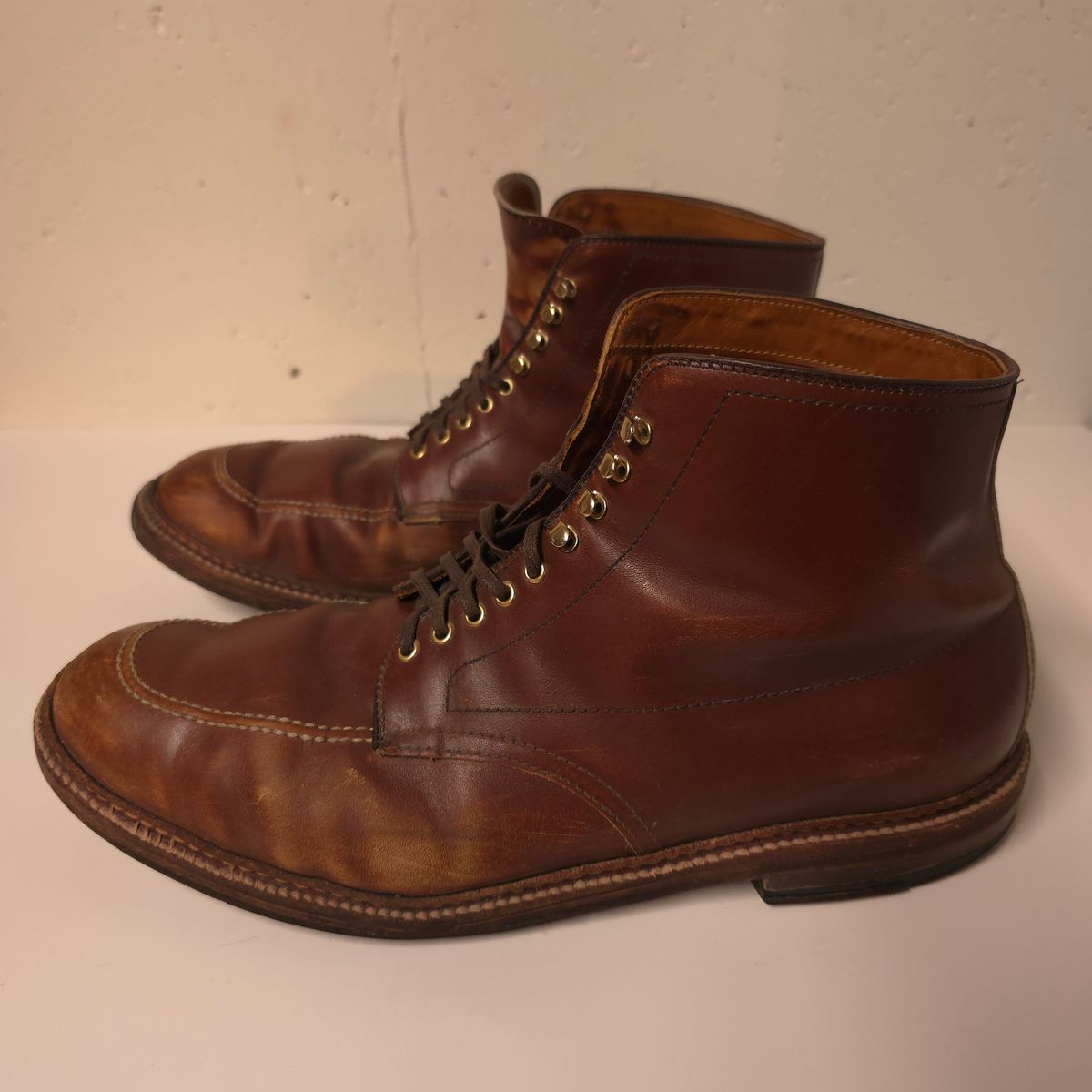 Photo by Indy369 on March 5, 2024 of the Alden Indy Boot in Madison Brown Calfskin.
