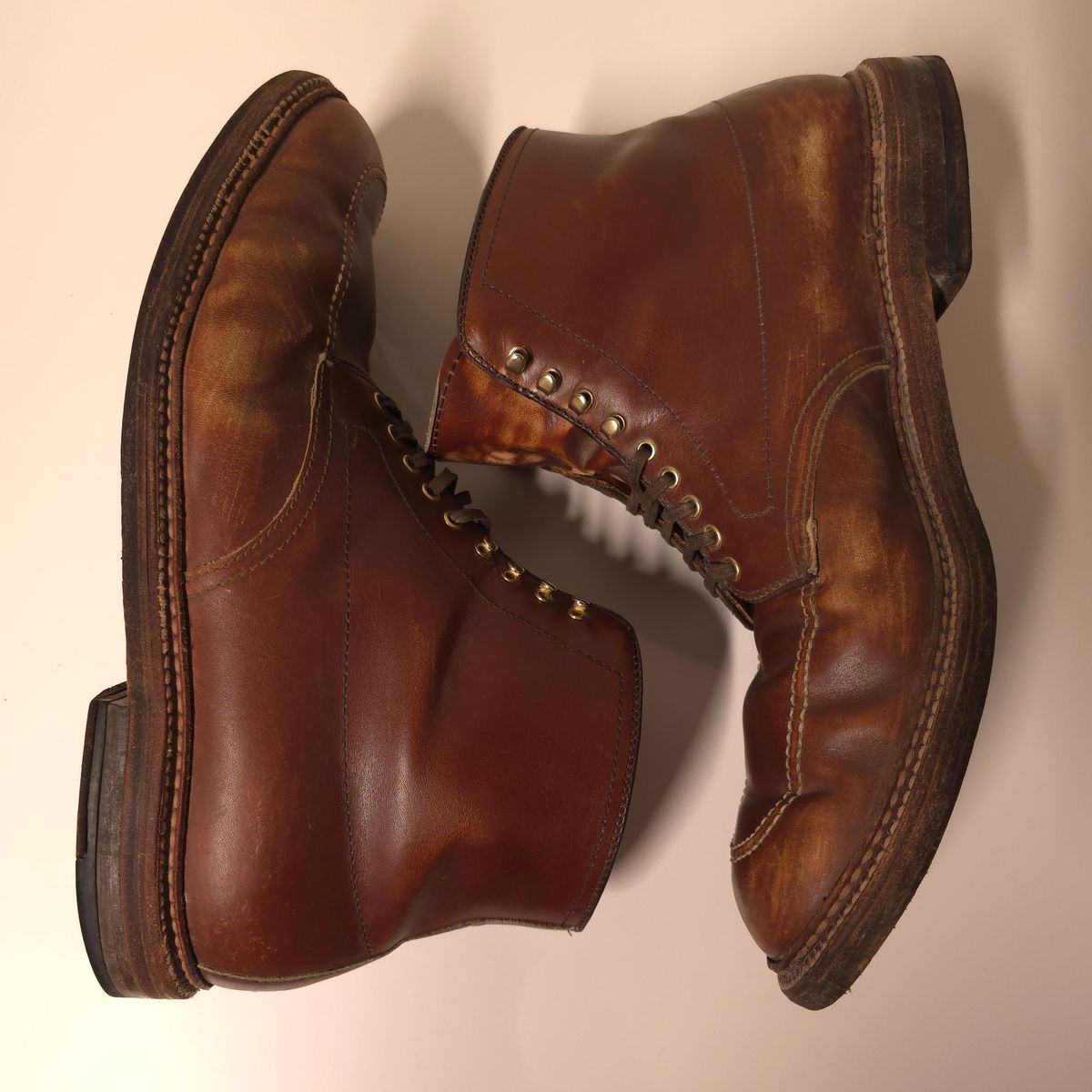 Photo by Indy369 on March 5, 2024 of the Alden Indy Boot in Madison Brown Calfskin.