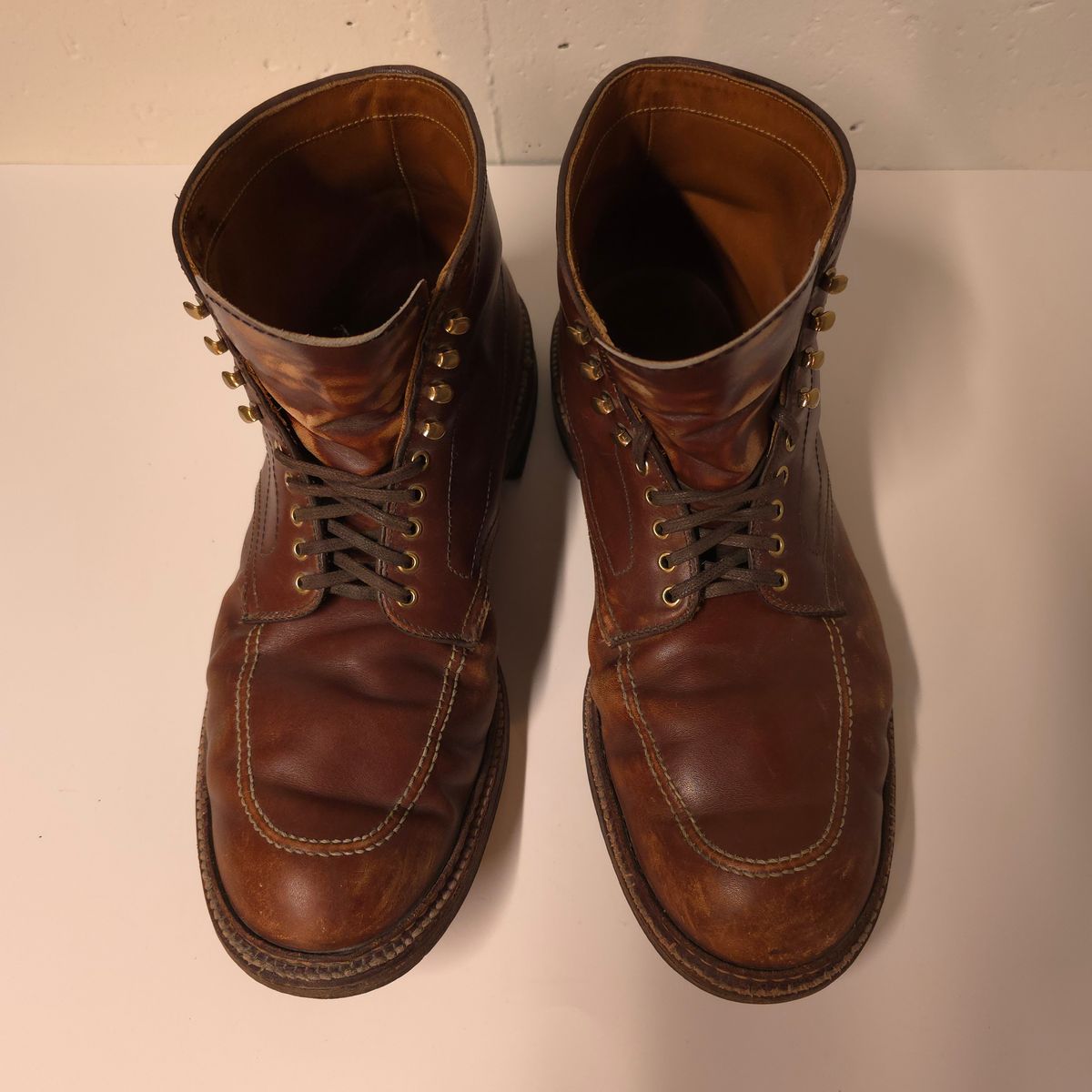 Photo by Indy369 on March 5, 2024 of the Alden Indy Boot in Madison Brown Calfskin.