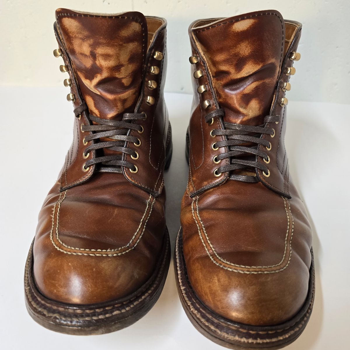 Photo by Indy369 on April 6, 2024 of the Alden Indy Boot in Madison Brown Calfskin.