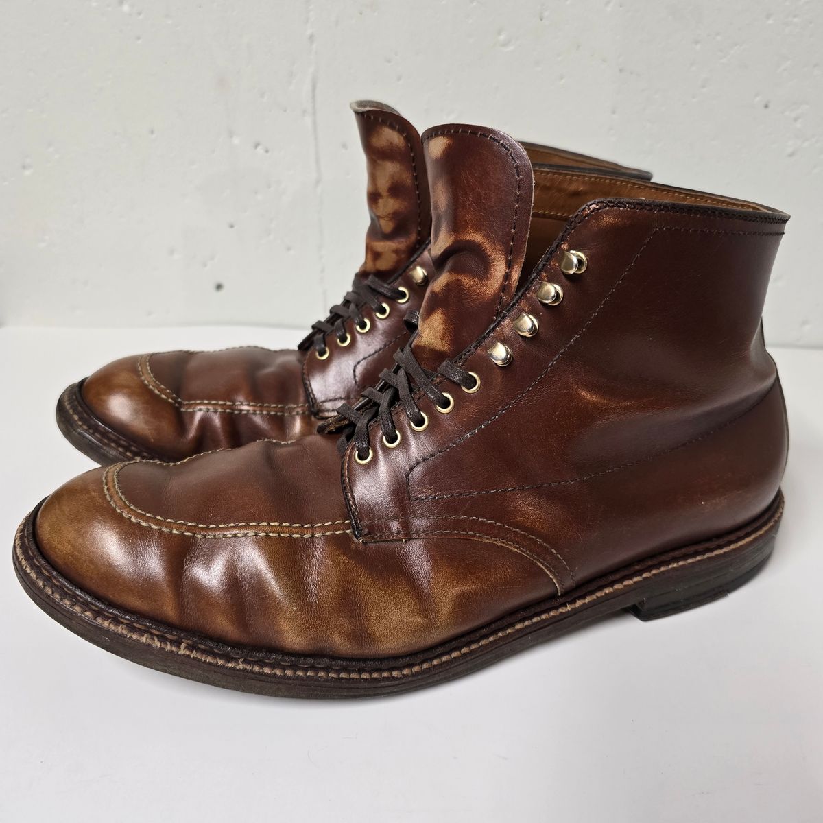 Photo by Indy369 on April 6, 2024 of the Alden Indy Boot in Madison Brown Calfskin.