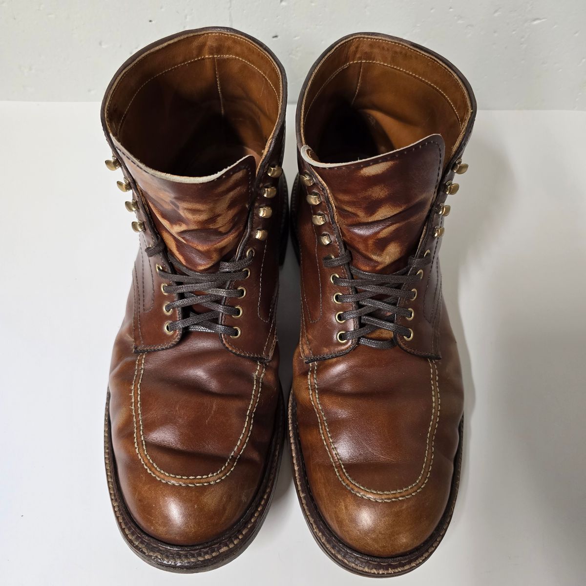 Photo by Indy369 on April 6, 2024 of the Alden Indy Boot in Madison Brown Calfskin.