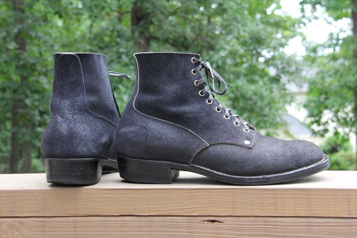 Photo by jbyer111 on June 26, 2026 of the NF Bootmaker Fritz Boot in Horween Navy Chamois Roughout.