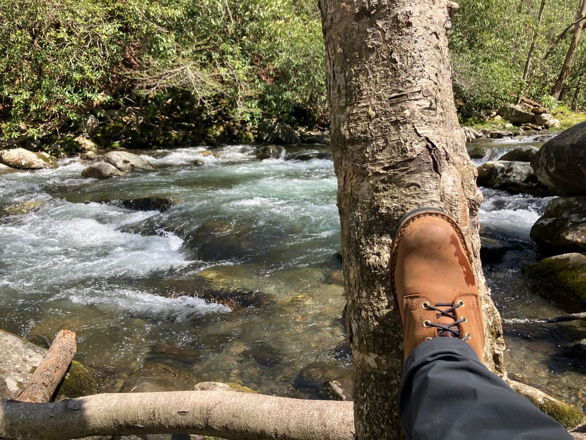 Photo by jbyer111 on April 15, 2025 of the Nicks Ridgeline Hiking Boot in Seidel WeatherShield Brown.