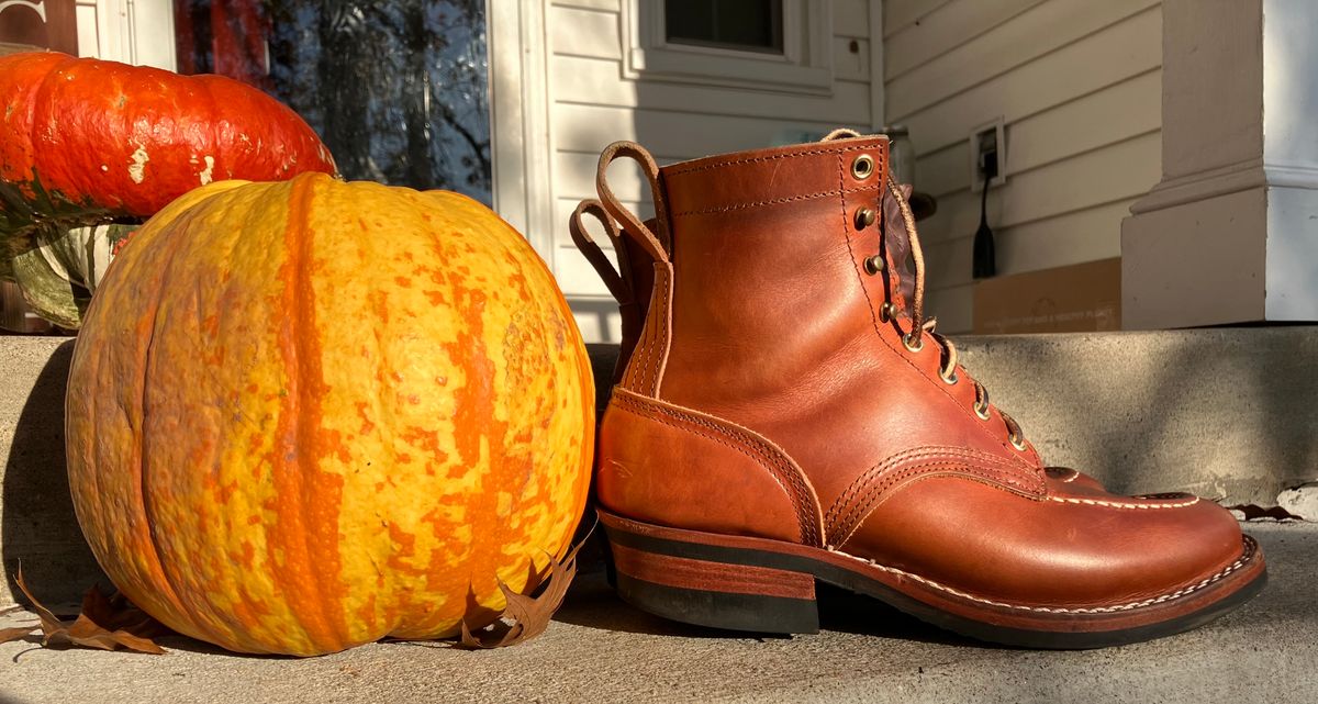 Photo by jbyer111 on November 8, 2023 of the Nicks Moc Toe in Wickett & Craig Natural Double Stuffed.