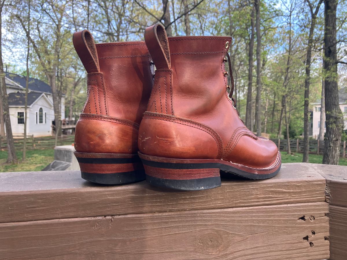 Photo by jbyer111 on April 22, 2025 of the Nicks Moc Toe in Wickett & Craig Natural Double Stuffed.