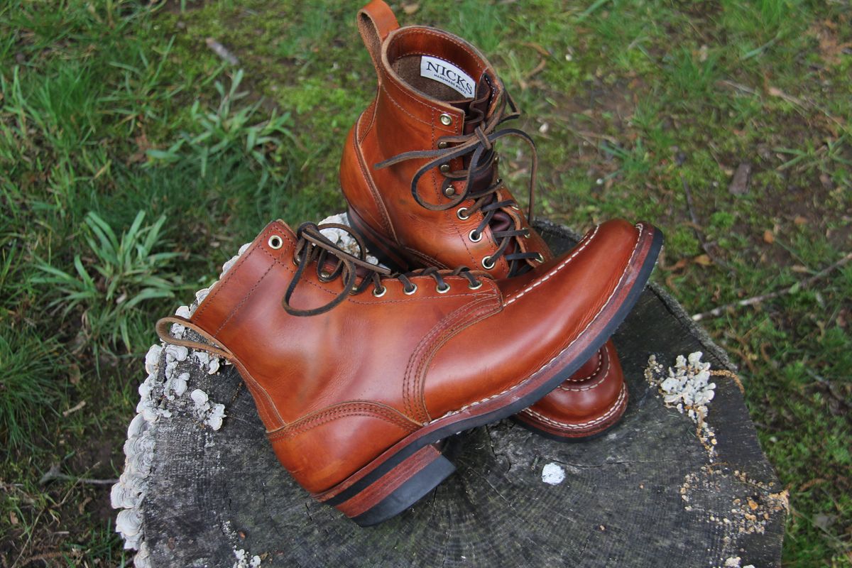 Photo by jbyer111 on May 16, 2025 of the Nicks Moc Toe in Wickett & Craig Natural Double Stuffed.