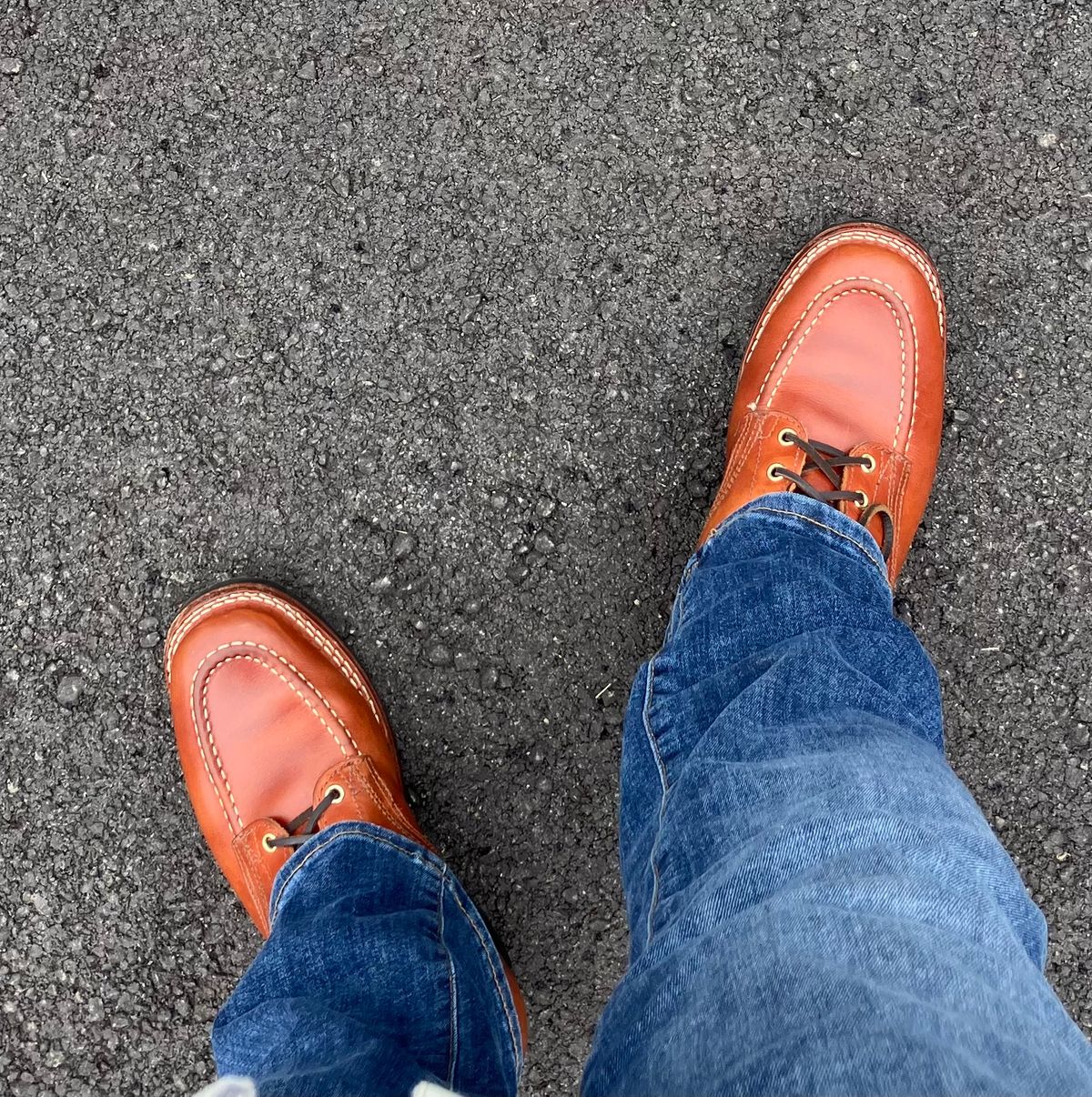 Photo by jbyer111 on May 31, 2025 of the Nicks Moc Toe in Wickett & Craig Natural Double Stuffed.