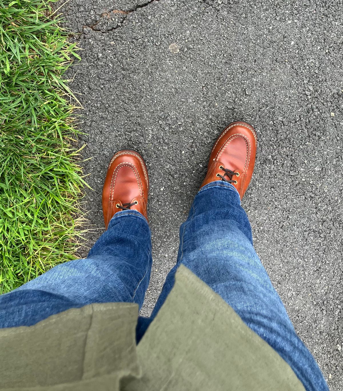 Photo by jbyer111 on July 17, 2025 of the Nicks Moc Toe in Wickett & Craig Natural Double Stuffed.