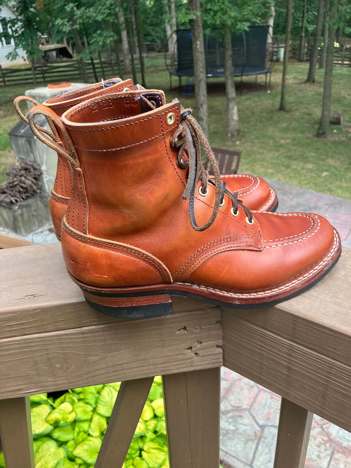 Photo by jbyer111 on August 11, 2025 of the Nicks Moc Toe in Wickett & Craig Natural Double Stuffed.